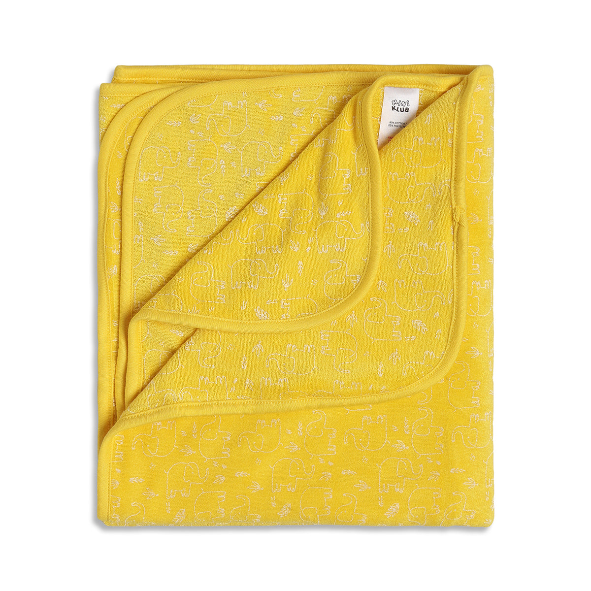 Baby Unisex Grey and Yellow Coral Fleece Printed Blanket Pack of 2 Soft Baby Blankets
