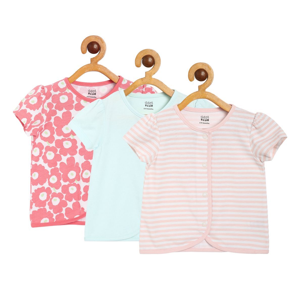 Girls Multicolor Pack Of 3 Front Open Vest