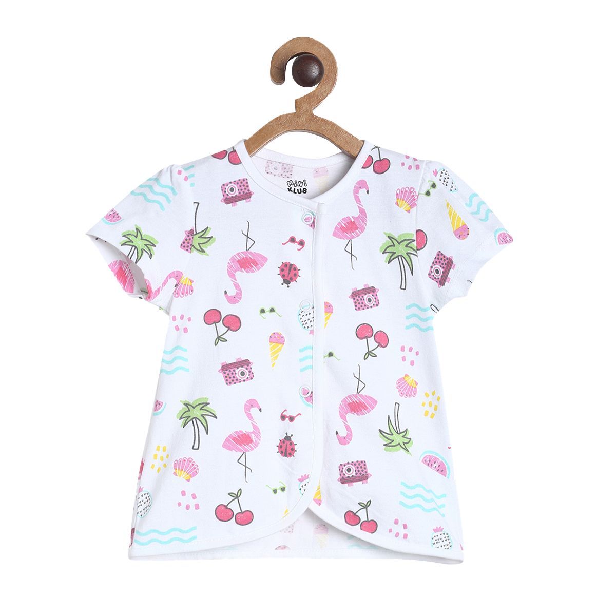 Girls Multicolor Pack Of 3 Front Open Vest
