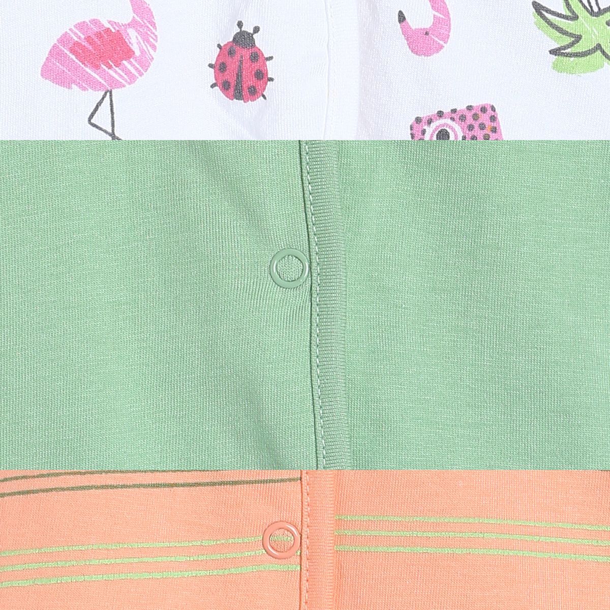 Girls Multicolor Pack Of 3 Front Open Vest