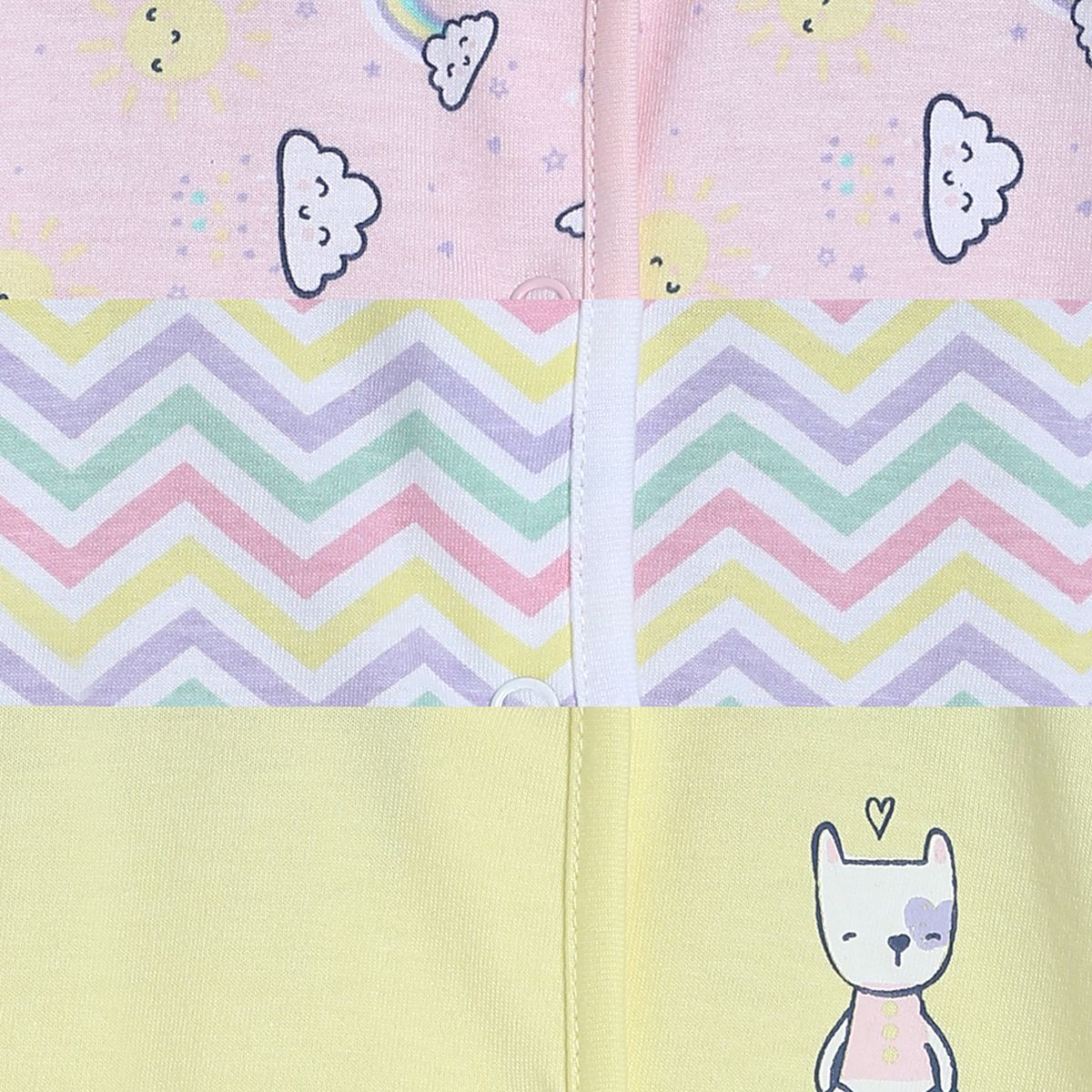 Girls Multicolor Pack Of 3 Front Open Vest