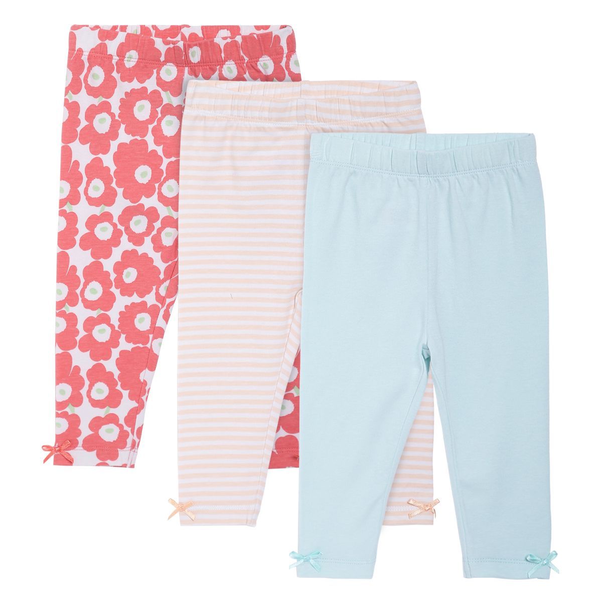 Girls Multicolor Pack Of 3 Legging