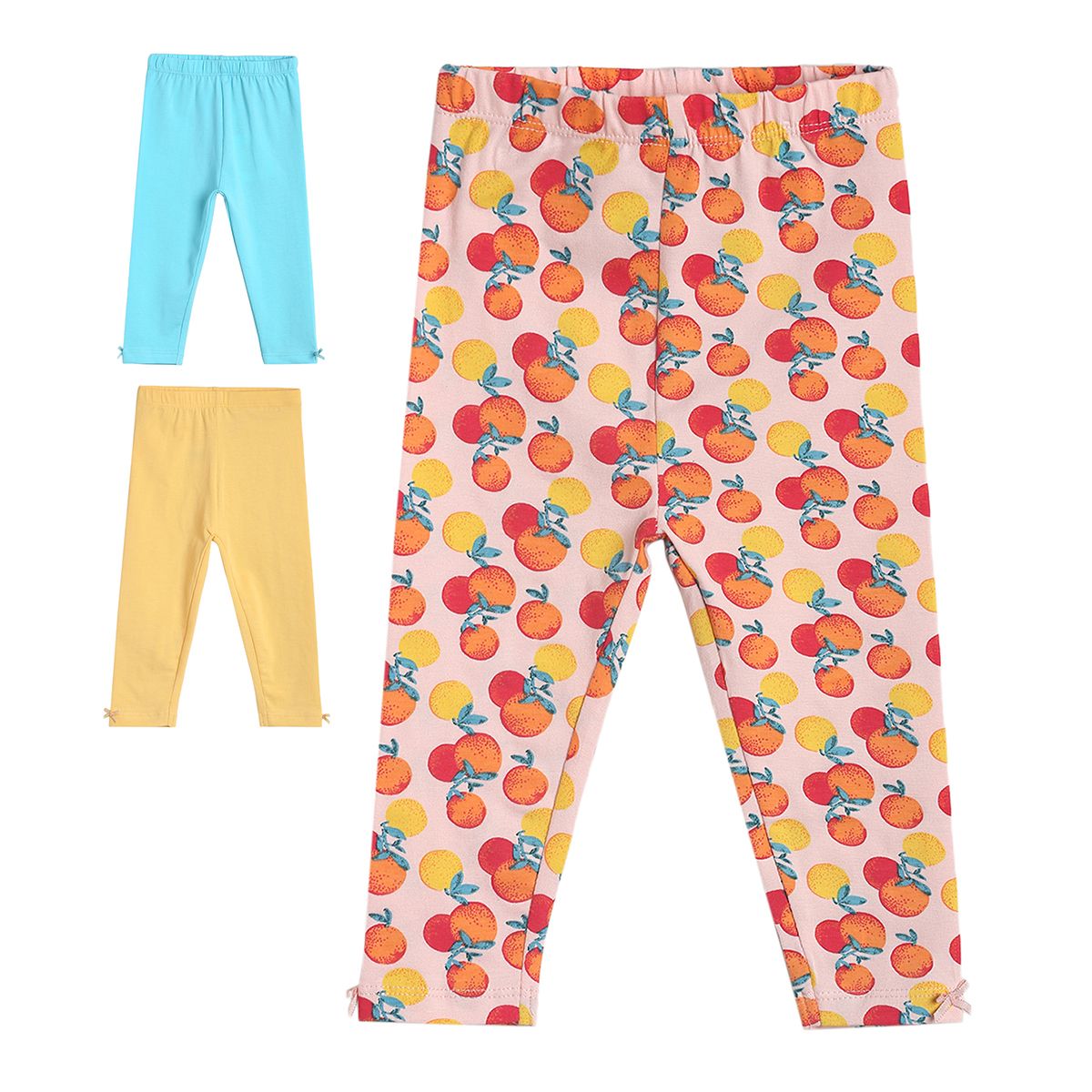 Girls Multicolor Pack Of 3 Legging