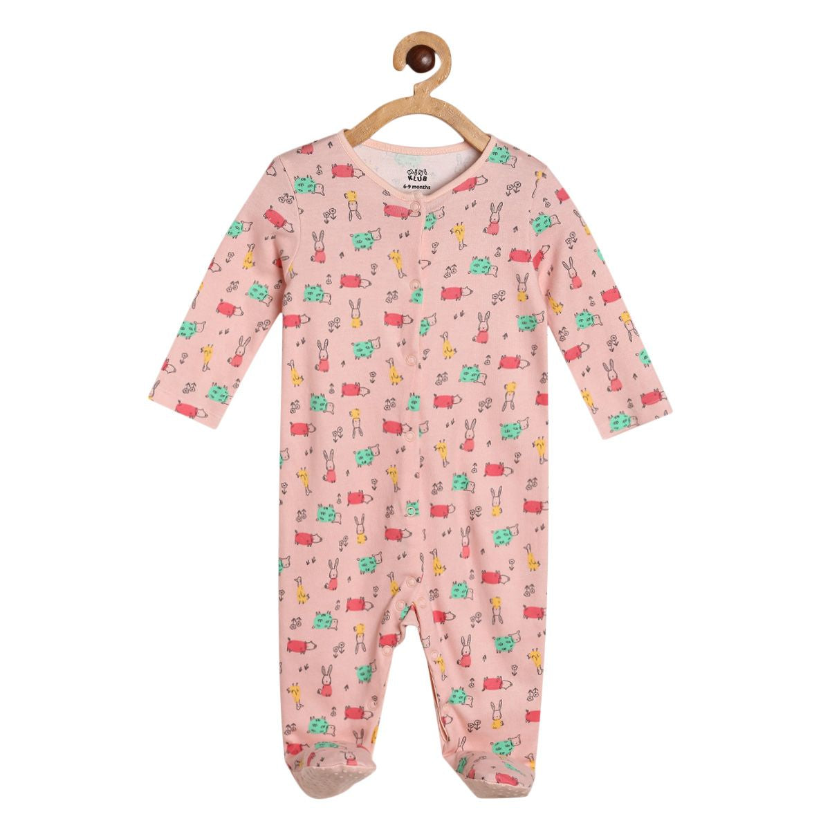 Girls Multicolor Pack Of 2 Sleep Suit