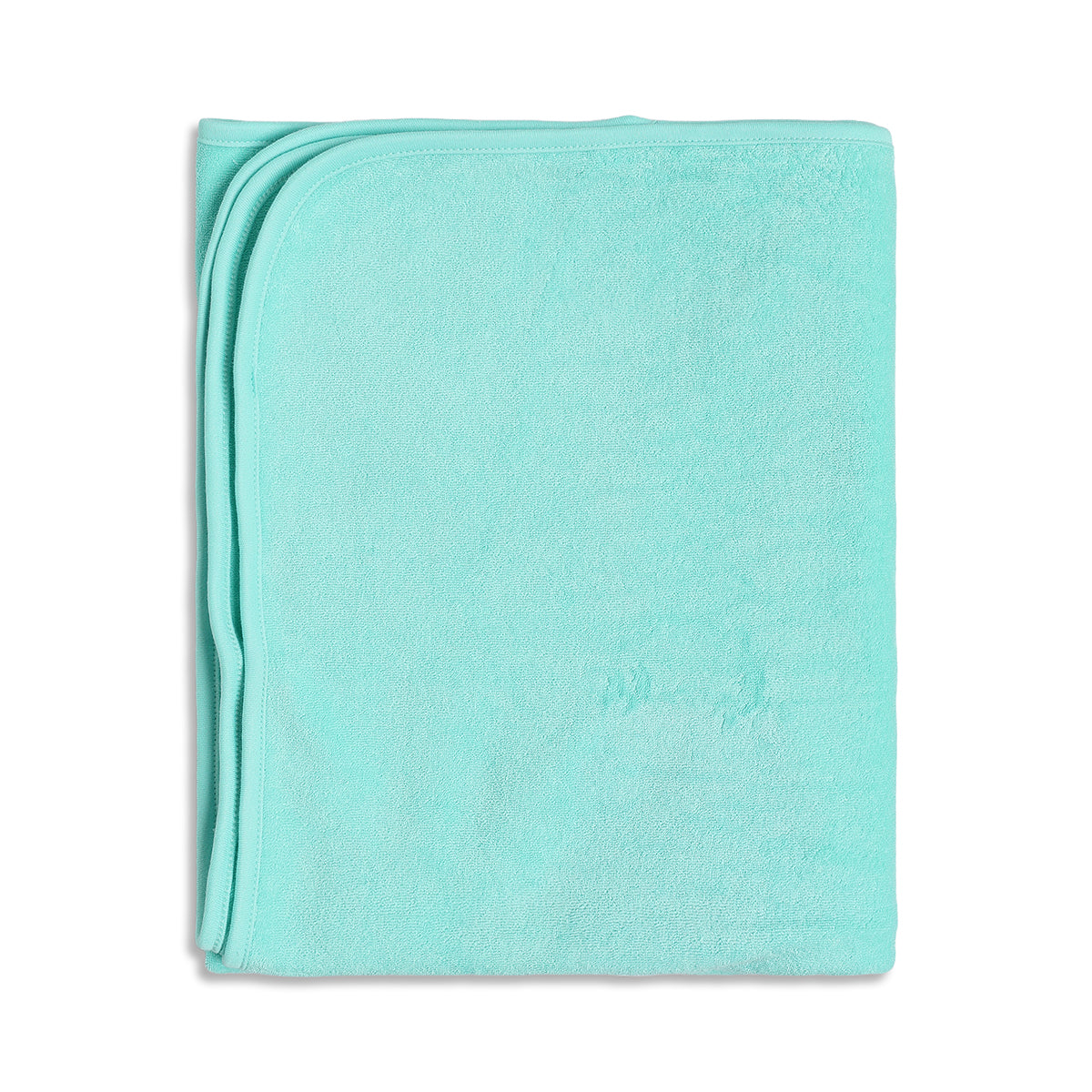 Baby Unisex Beige and Mint Coral Fleece Printed Blanket Pack of 2 Soft Baby Blankets