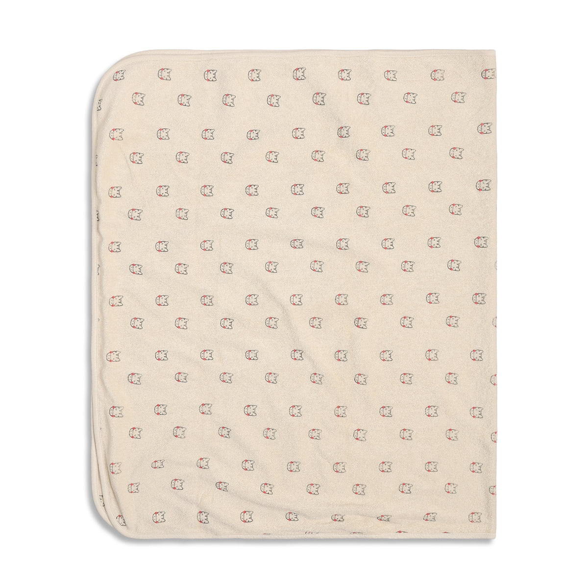 Baby Unisex Beige and Mint Coral Fleece Printed Blanket Pack of 2 Soft Baby Blankets