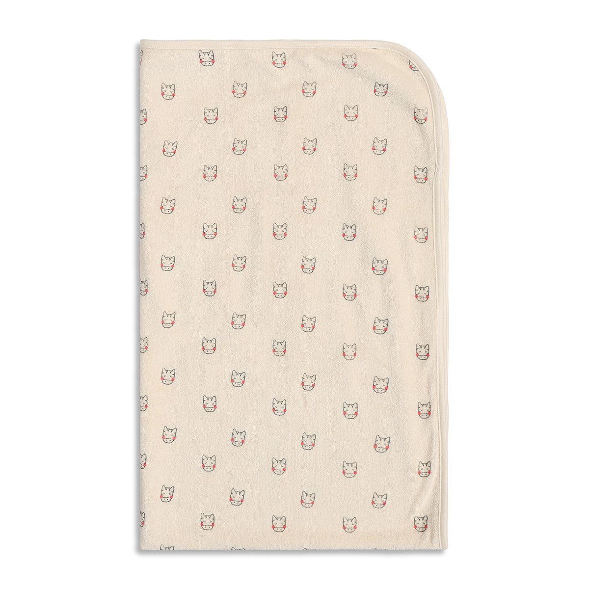 Baby Unisex Beige and Mint Coral Fleece Printed Blanket Pack of 2 Soft Baby Blankets