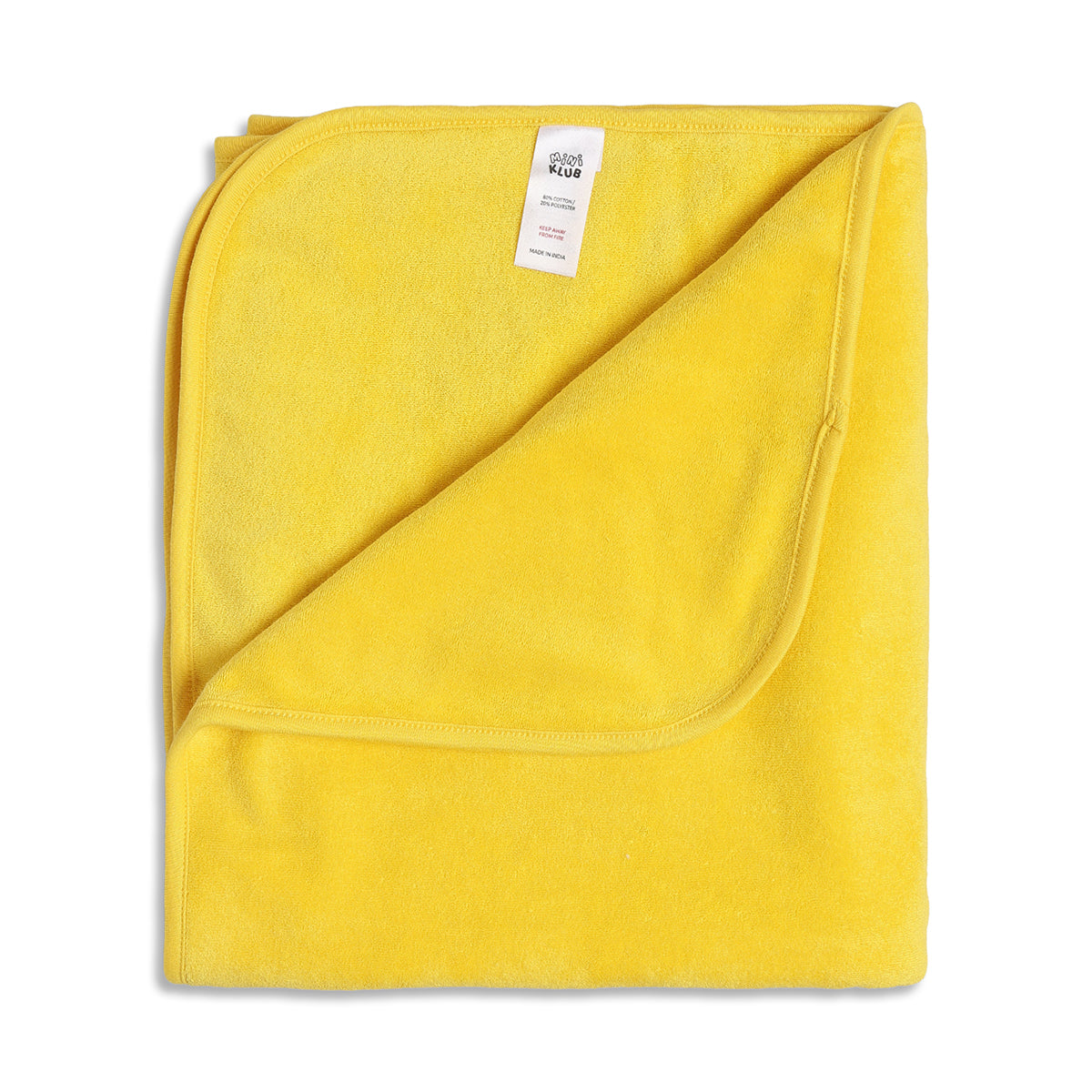 Baby Girls Beige and Yellow Coral Fleece Floral Printed Blanket Pack of 2 Soft Baby Blankets