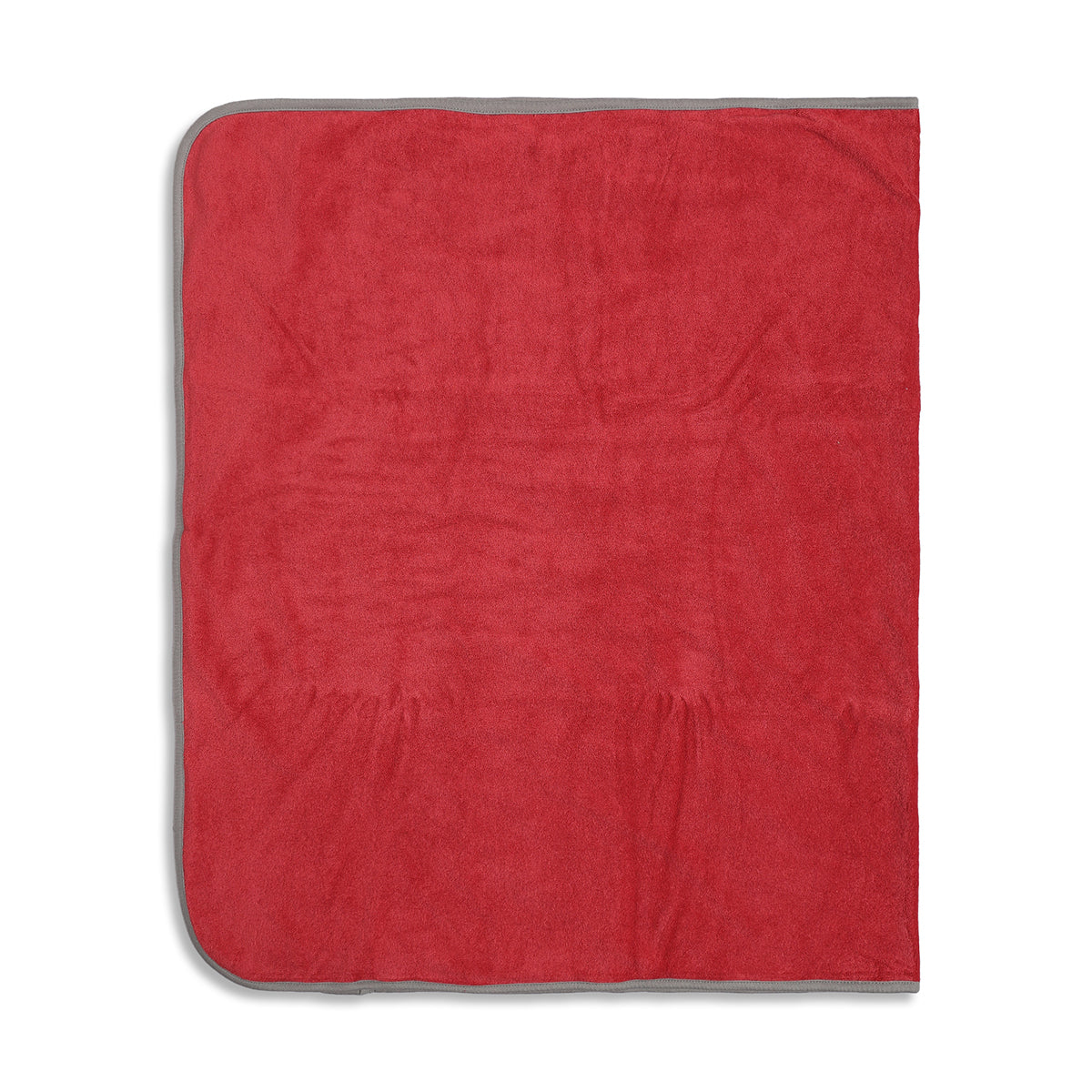 Baby Girls Grey and Red Coral Fleece Heart Printed Blanket Pack of 2 Soft Baby Blankets