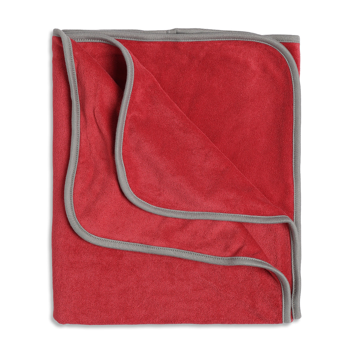 Baby Girls Grey and Red Coral Fleece Heart Printed Blanket Pack of 2 Soft Baby Blankets