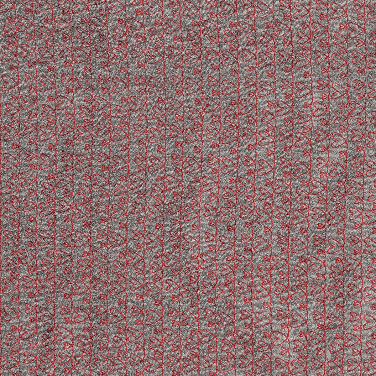 Baby Girls Grey and Red Coral Fleece Heart Printed Blanket Pack of 2 Soft Baby Blankets