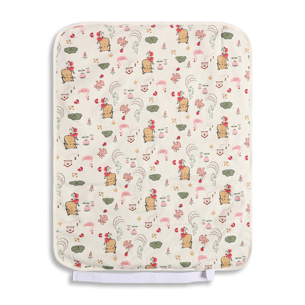 Baby Unisex White Printed Cotton Receiving Blanket Pack of 2 Soft Baby Blankets