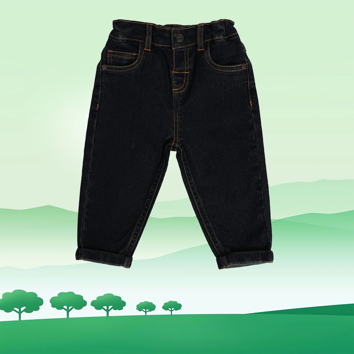 Boys Black Pack Of 1 Denim Pant