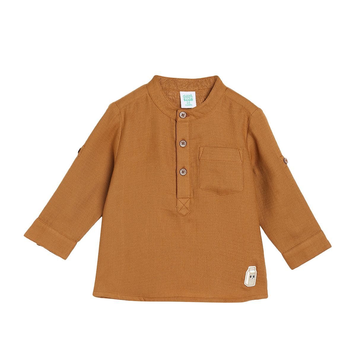 Boys Brown Pack Of 1 Shirt