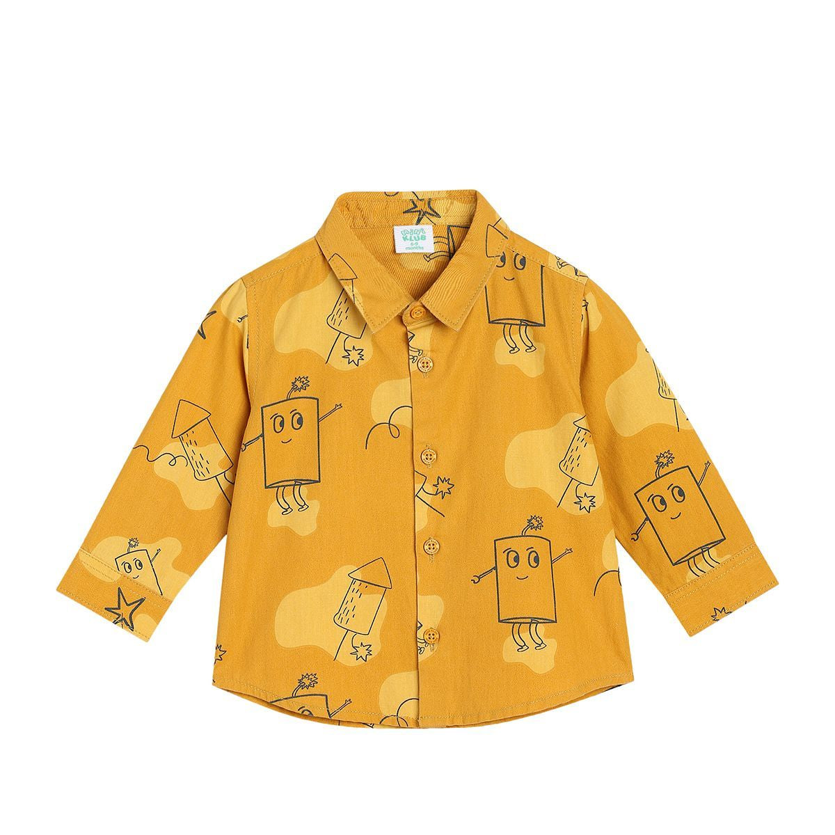 Boys Yellow Pack Of 1 Shirt