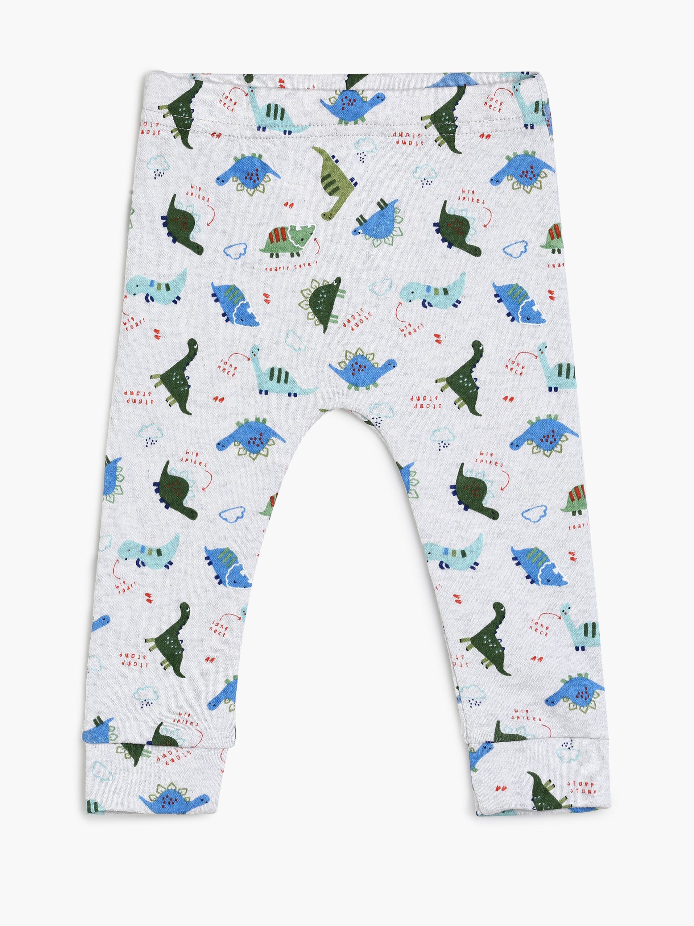 Boys Grey Dinosaur Print 2-Piece Clothing Set