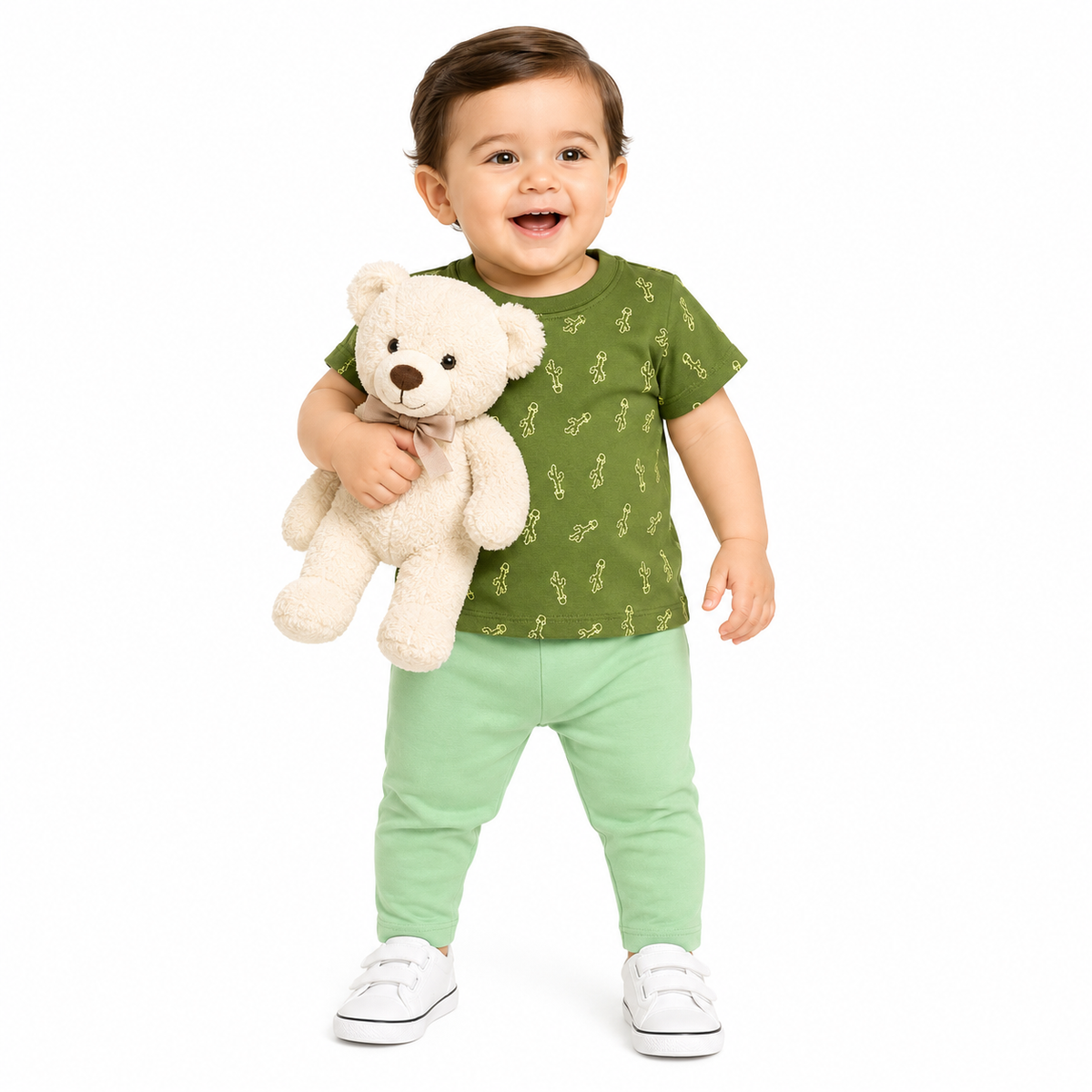 Boys Green Pack Of 2 Top And Bottom