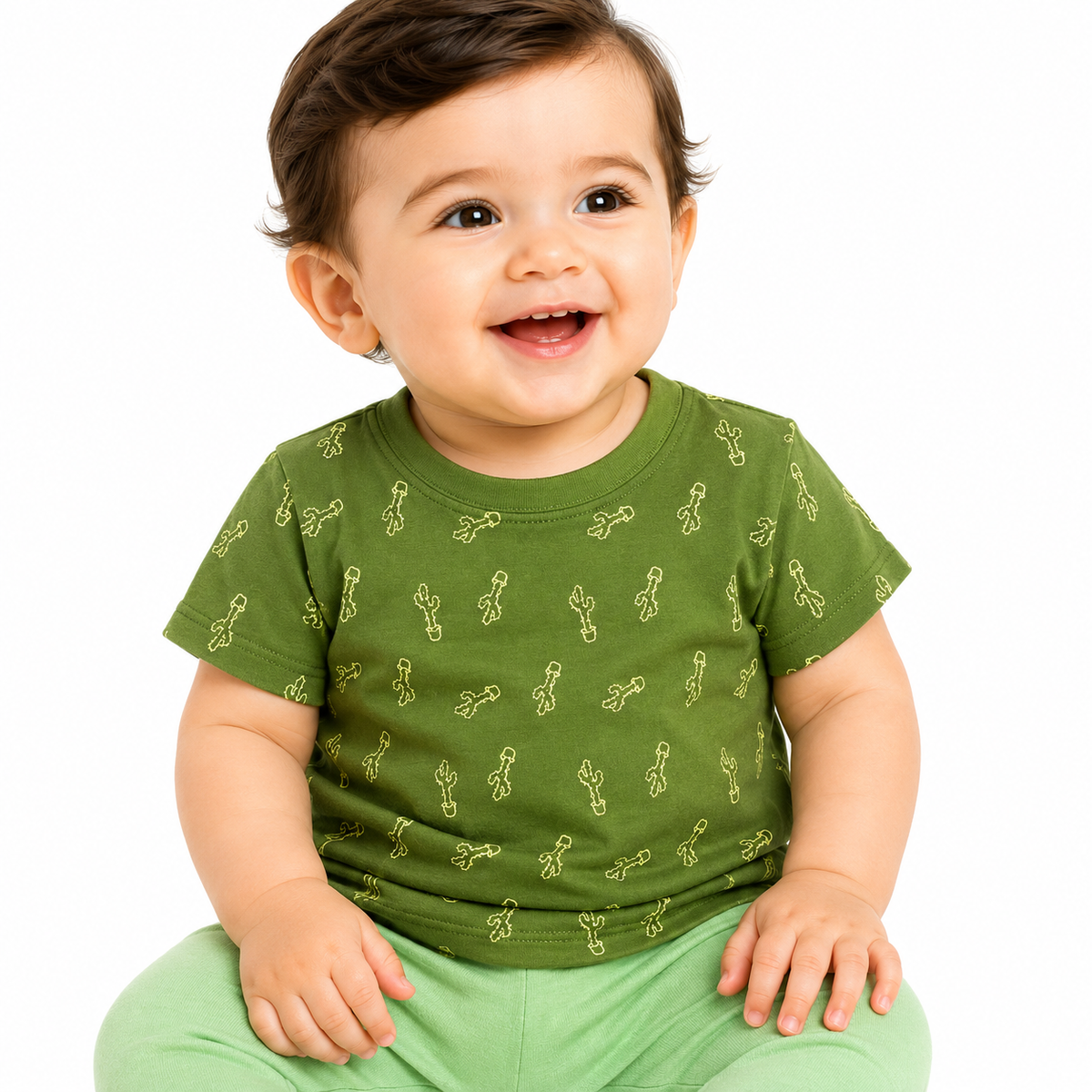 Boys Green Pack Of 2 Top And Bottom