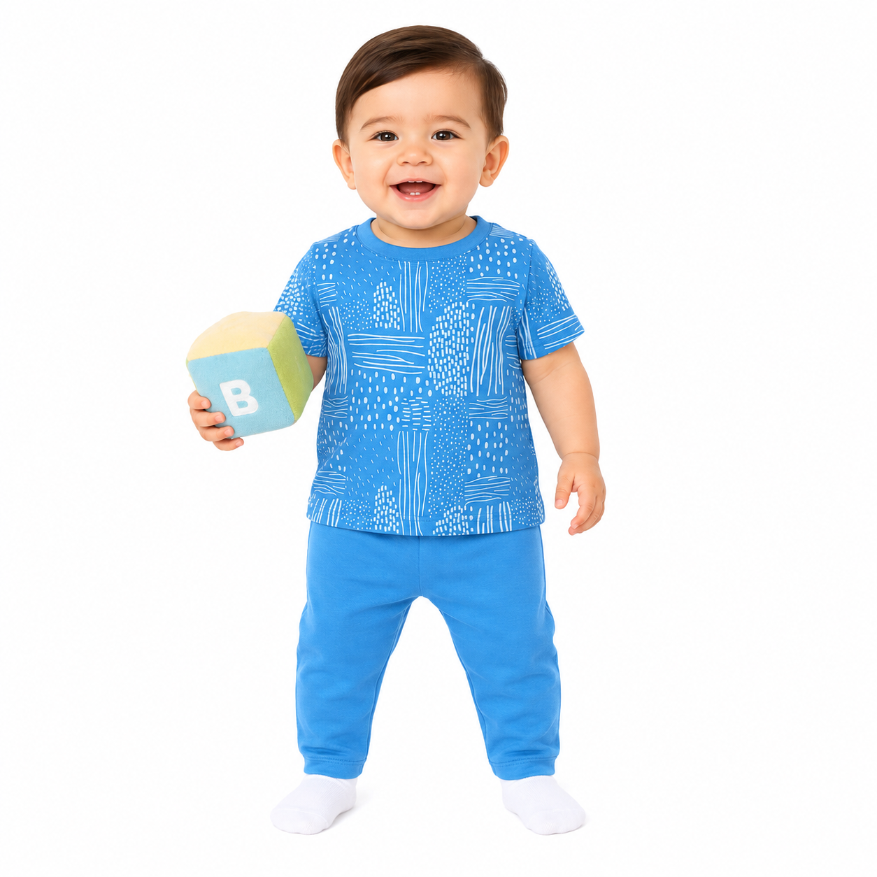 Boys Blue Pack Of 2 Top And Bottom