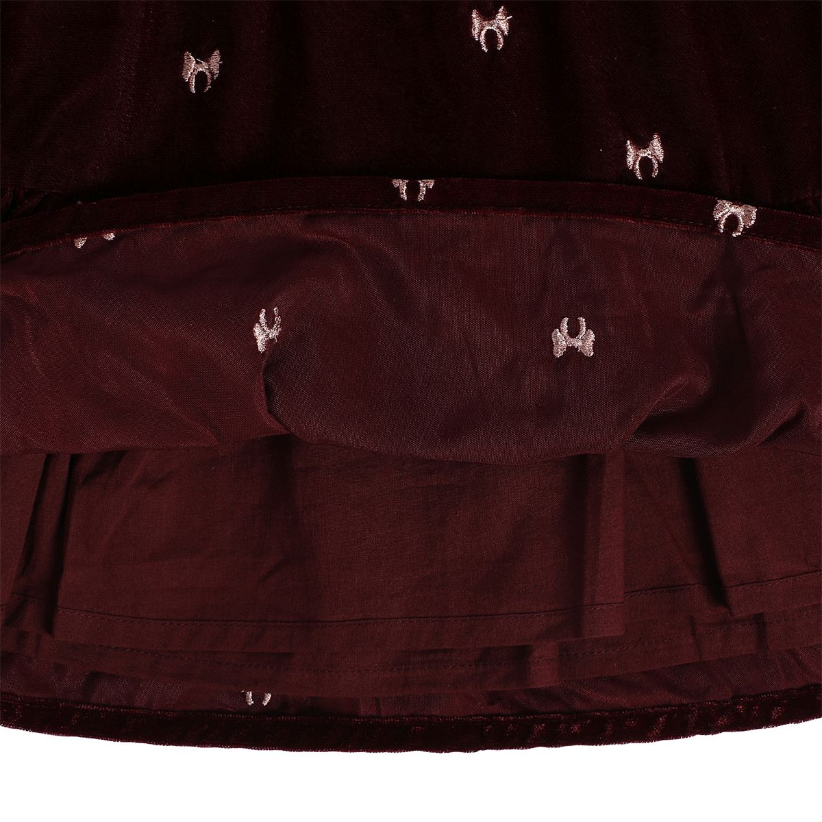 Girls Maroon Pack Of 2 Dress