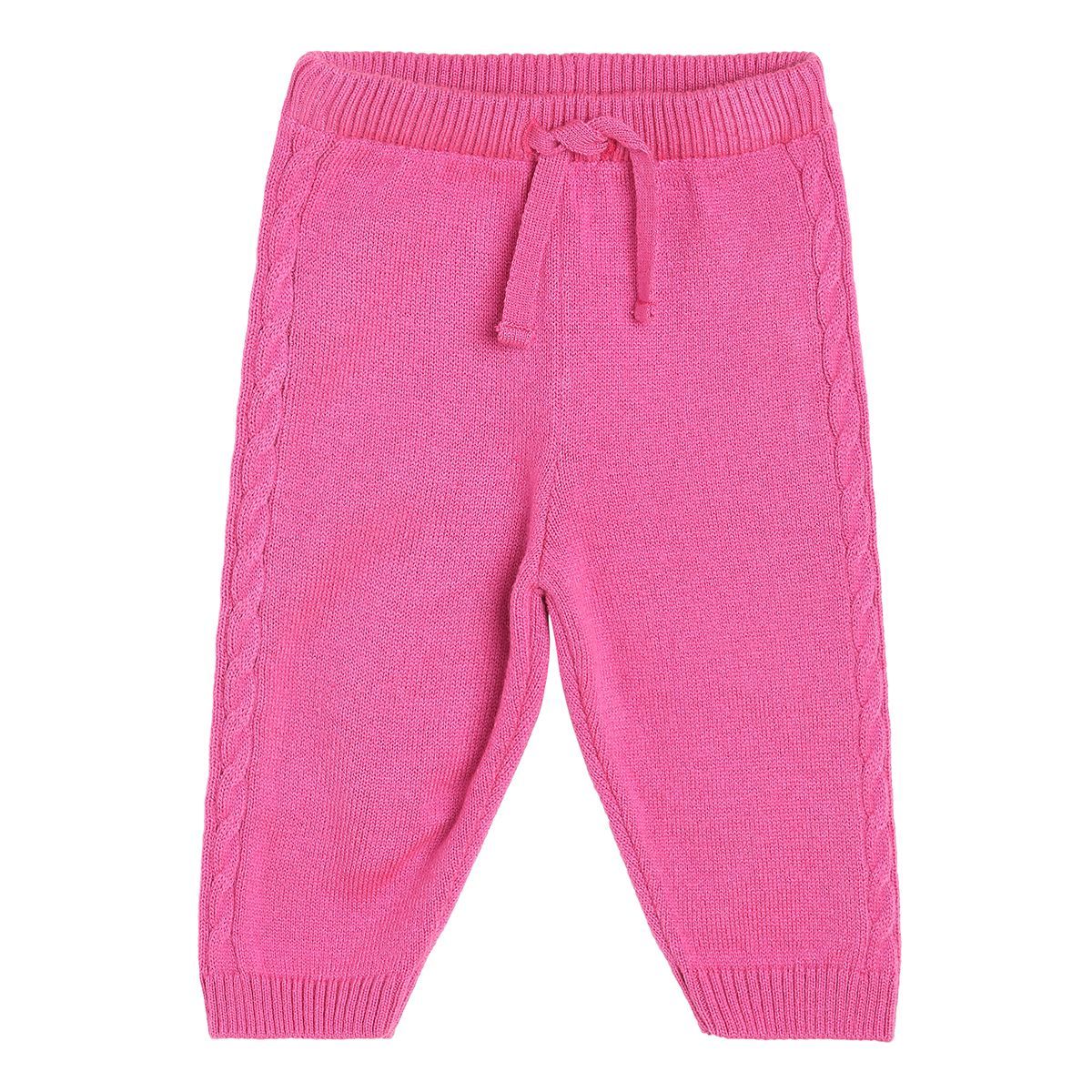 Girls Pink Pack Of 1 Knit Bottom