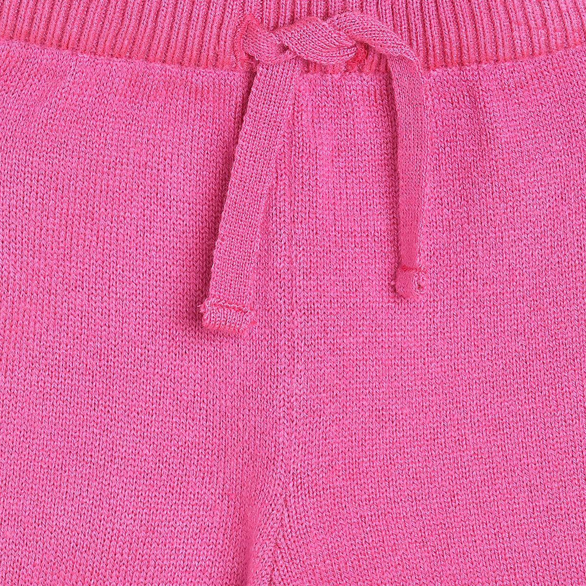 Girls Pink Pack Of 1 Knit Bottom