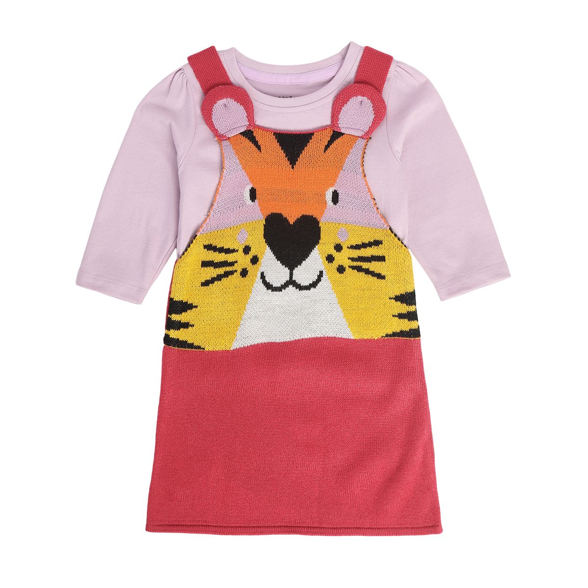 Girls Multicolor Pack Of 2 Pinny Set