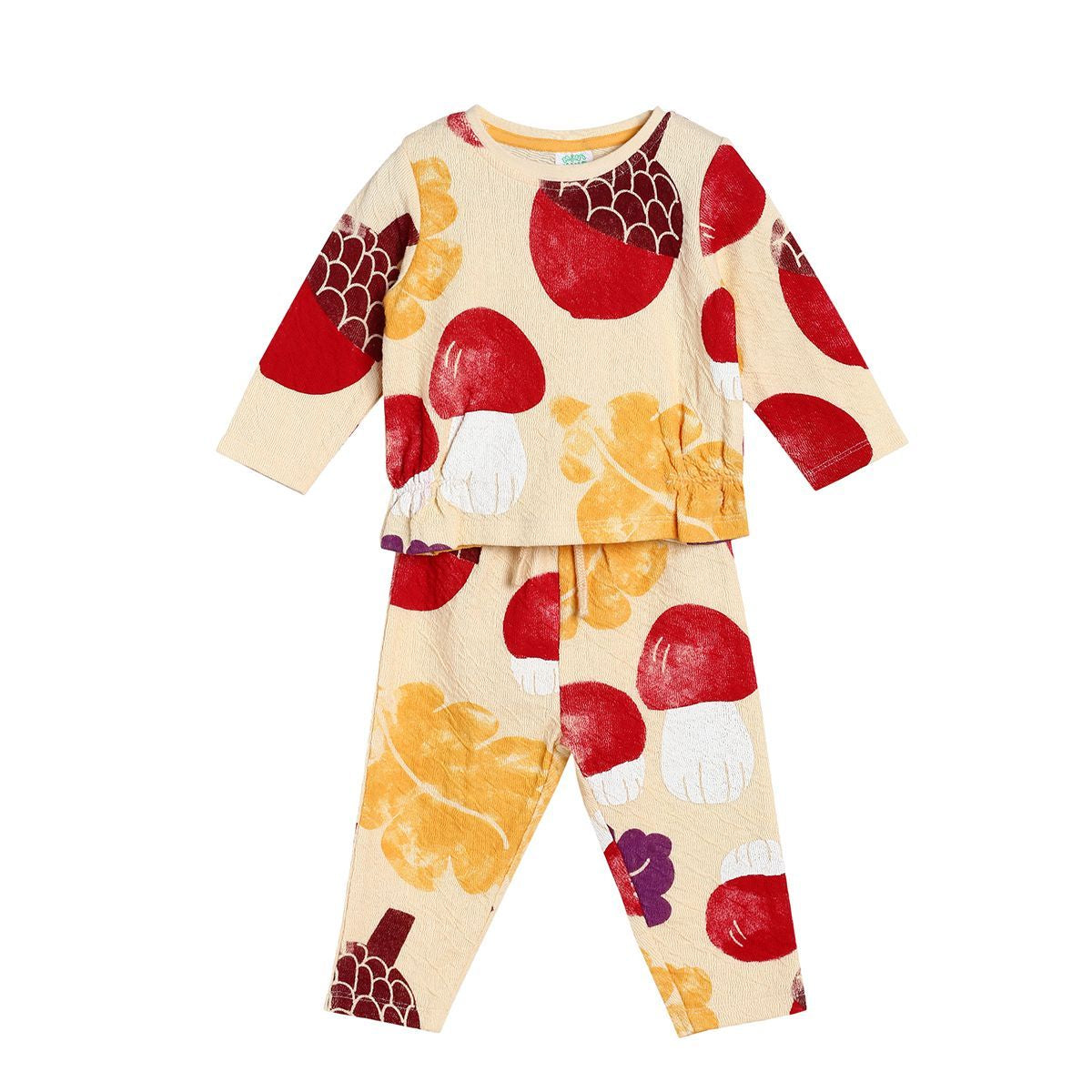 Girls Beige Pack Of 2 Top And Bottom