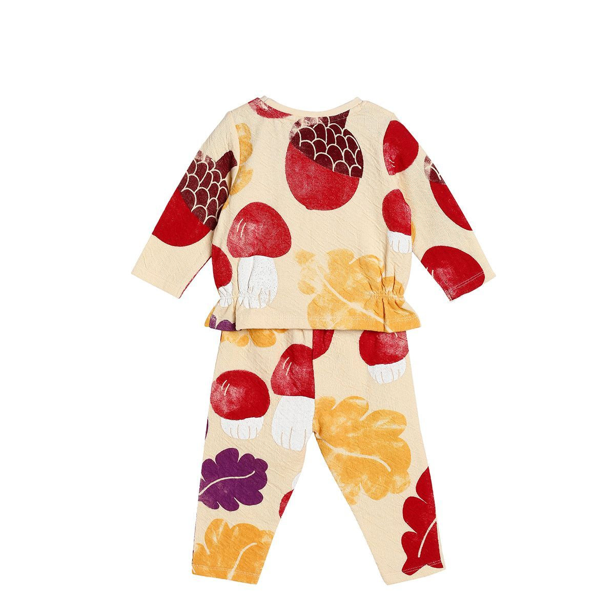 Girls Beige Pack Of 2 Top And Bottom