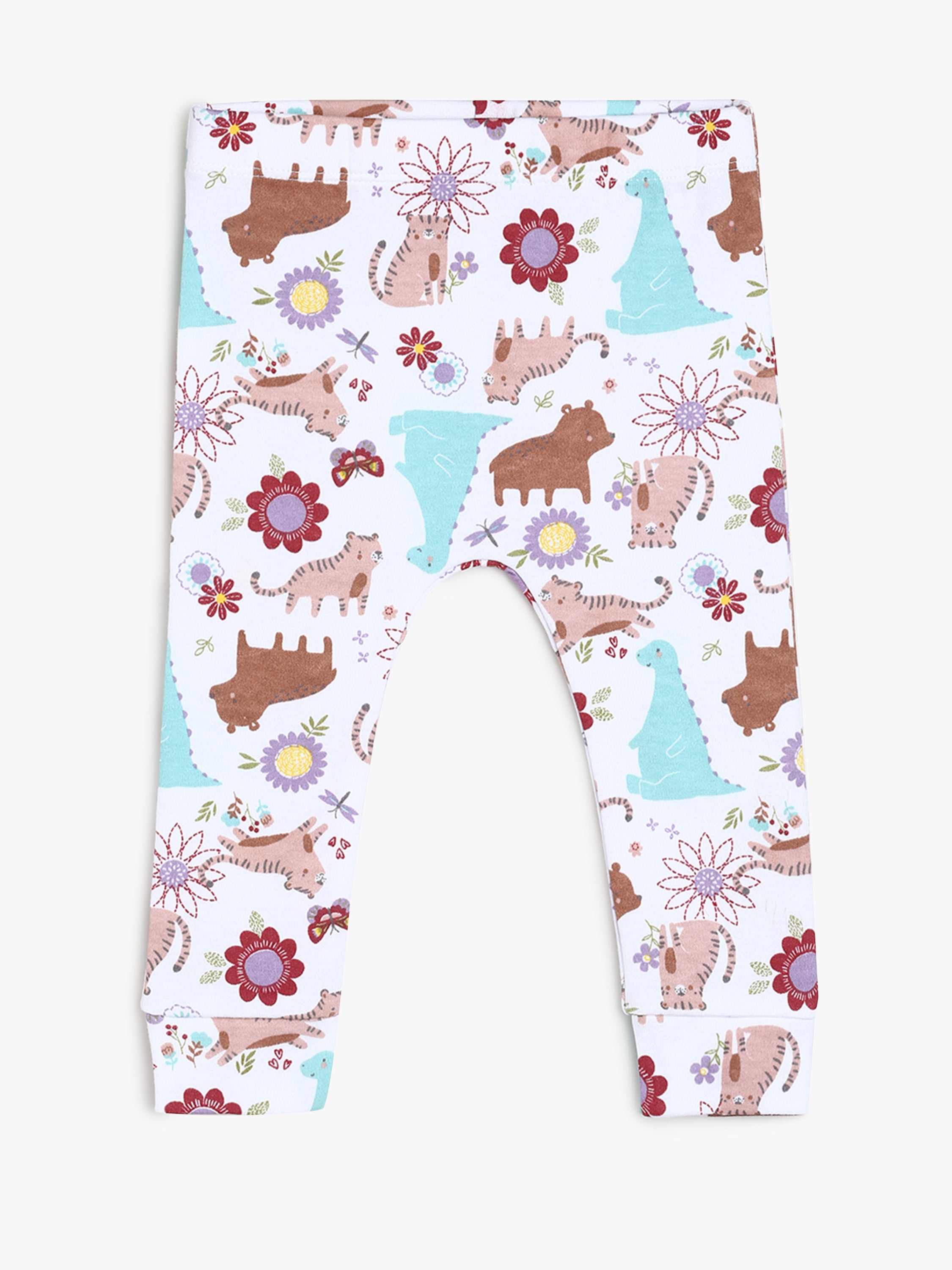 Girls Rust Floral Print 2-Piece Clothing Set