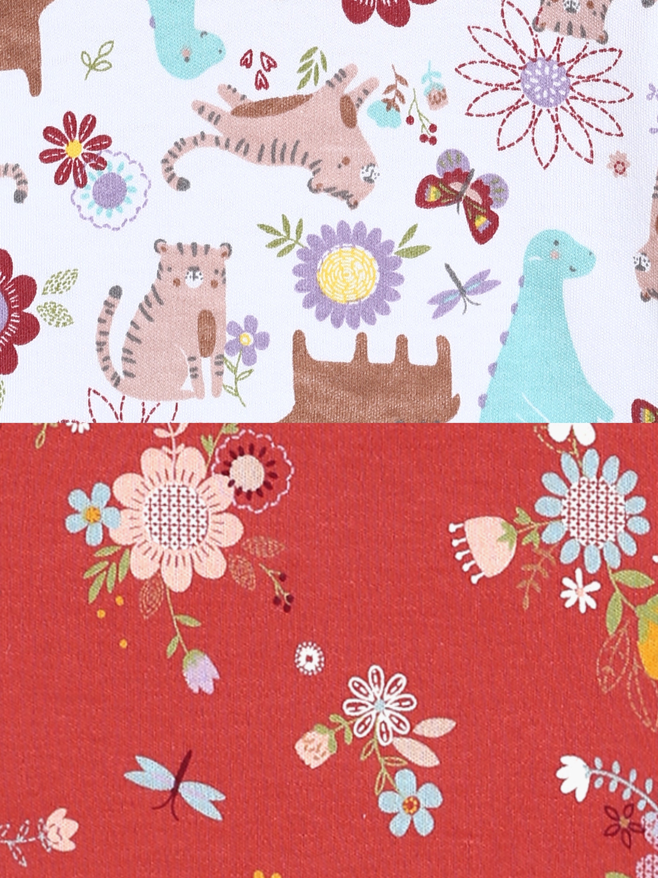Girls Rust Floral Print 2-Piece Clothing Set