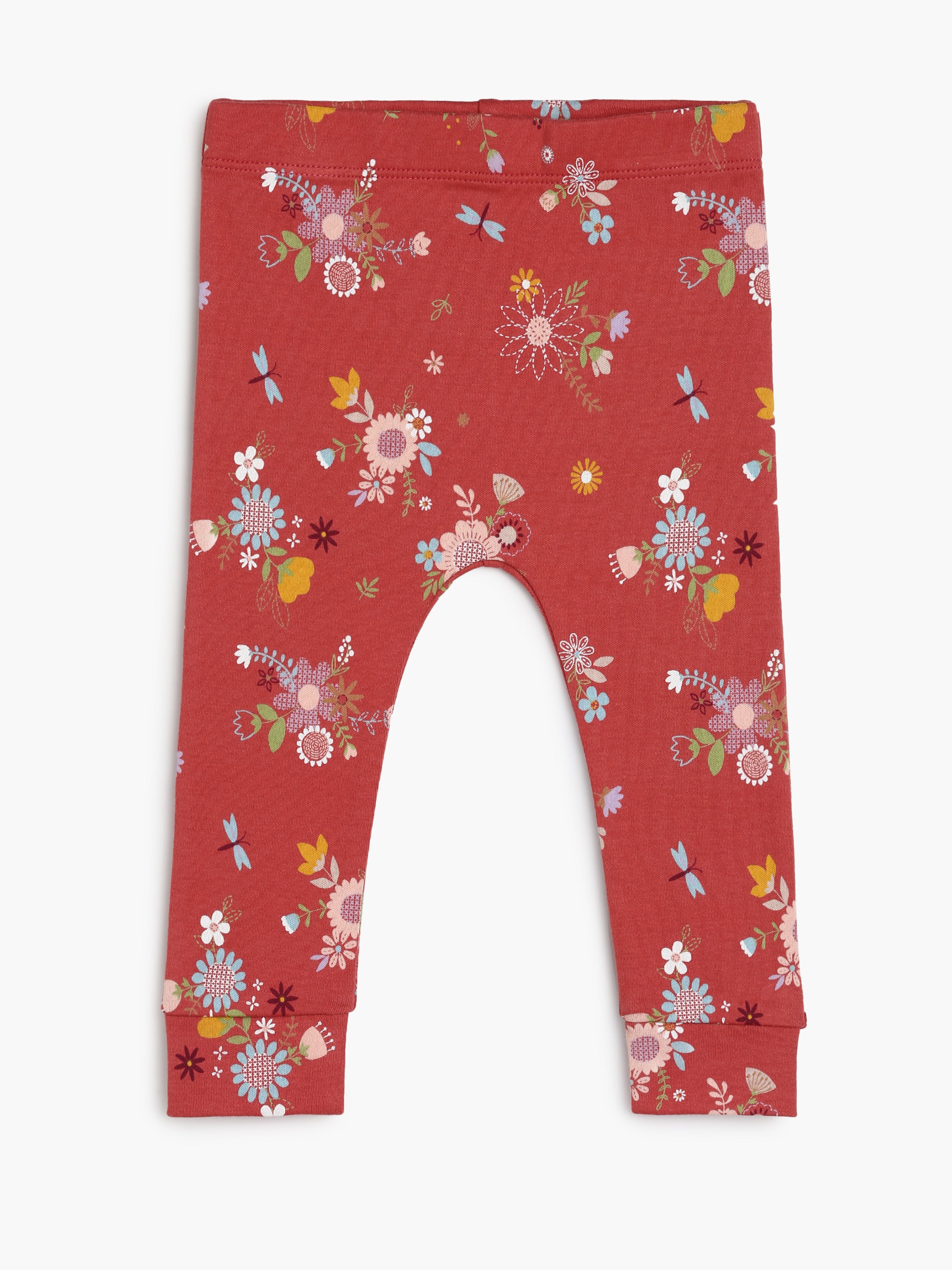 Girls Rust Floral Print 2-Piece Clothing Set