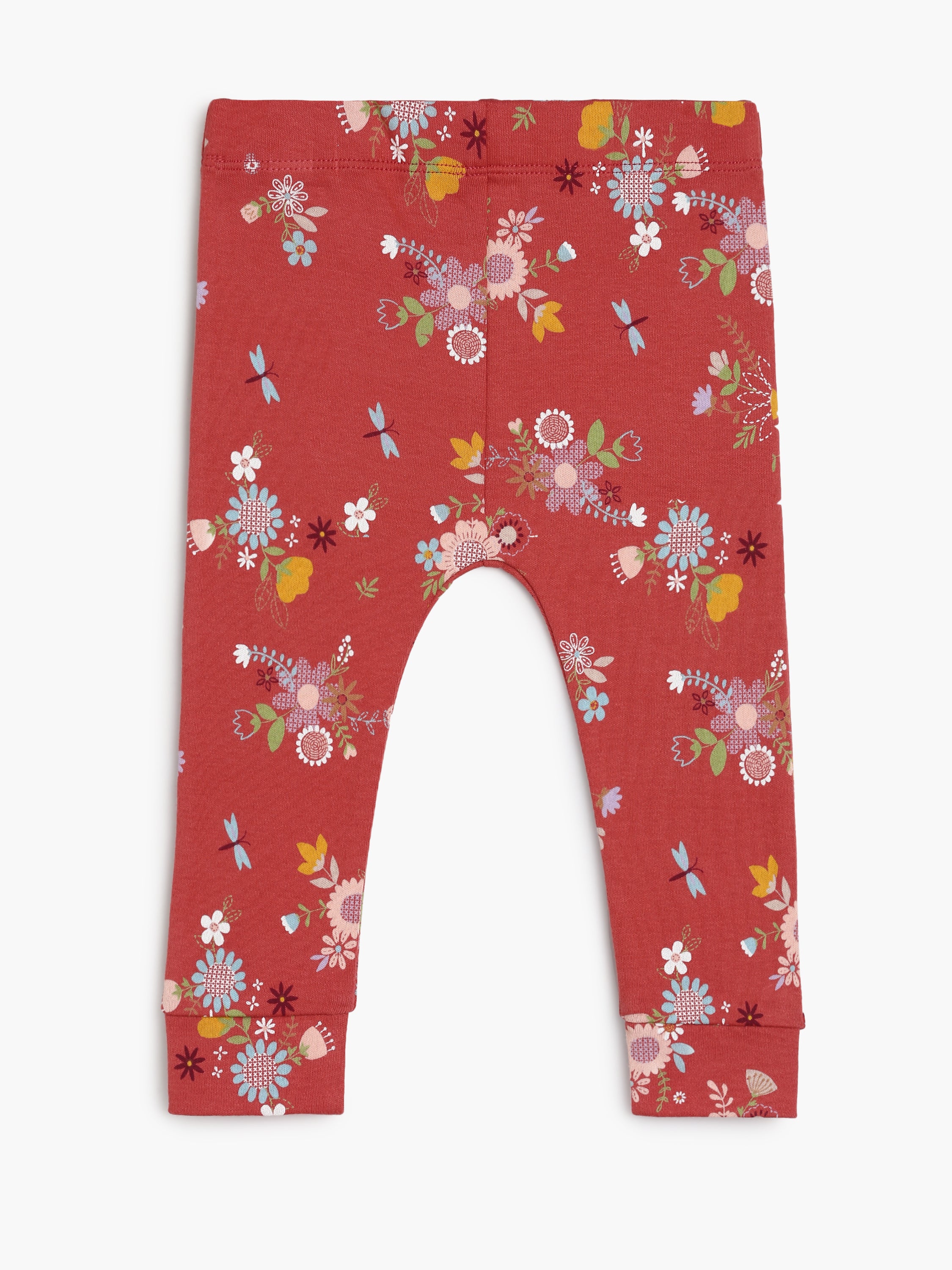 Girls Rust Floral Print 2-Piece Clothing Set