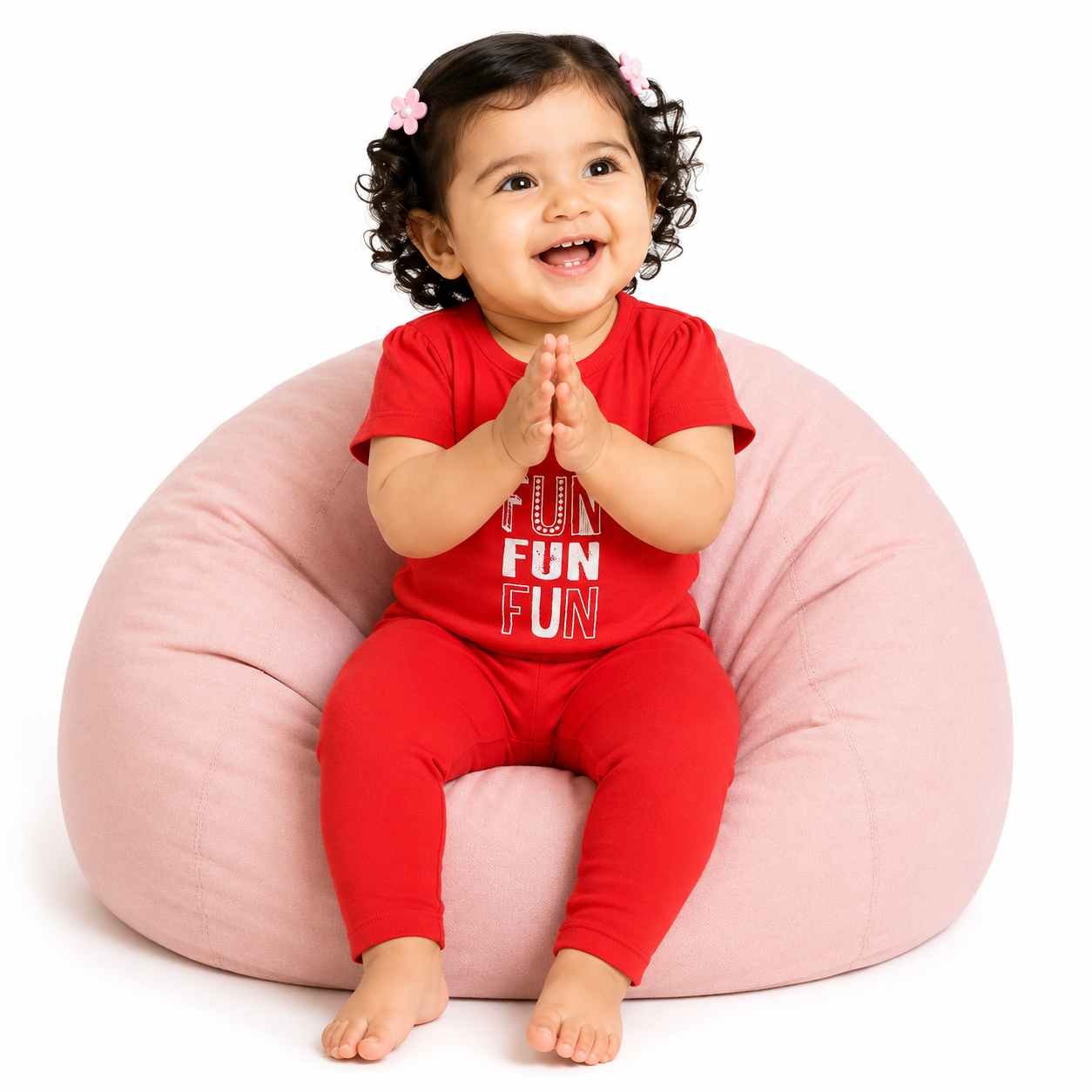 Girls Red Pack Of 2 Top And Bottom