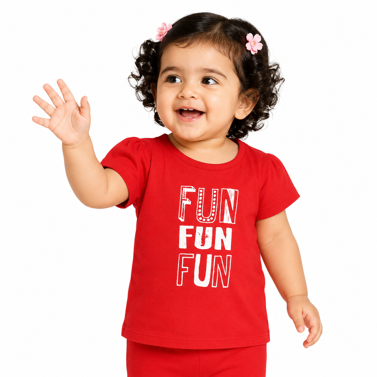 Girls Red Pack Of 2 Top And Bottom
