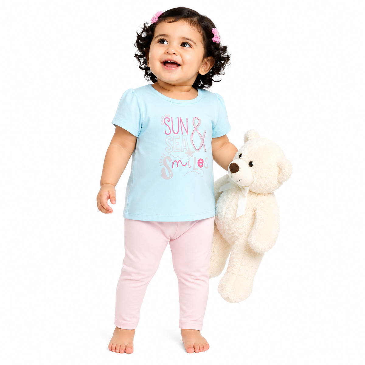 Girls Multicolor Pack Of 2 Top And Bottom