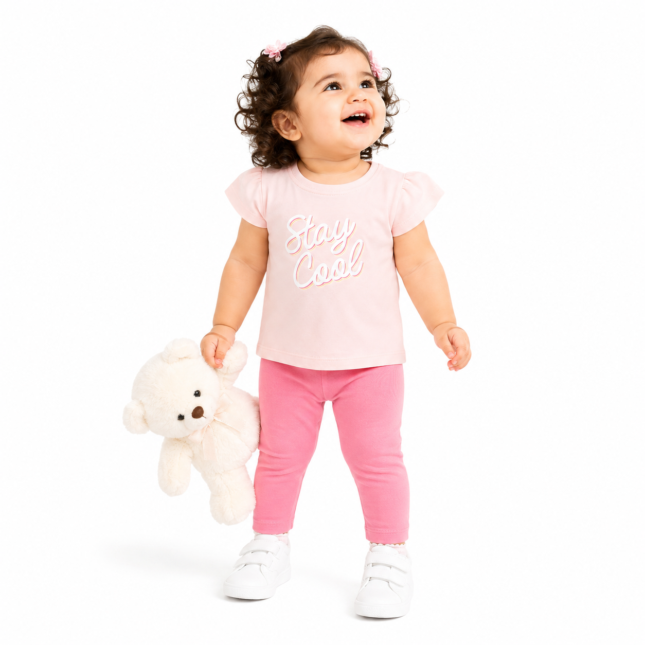 Girls Pink Pack Of 2 Top And Bottom