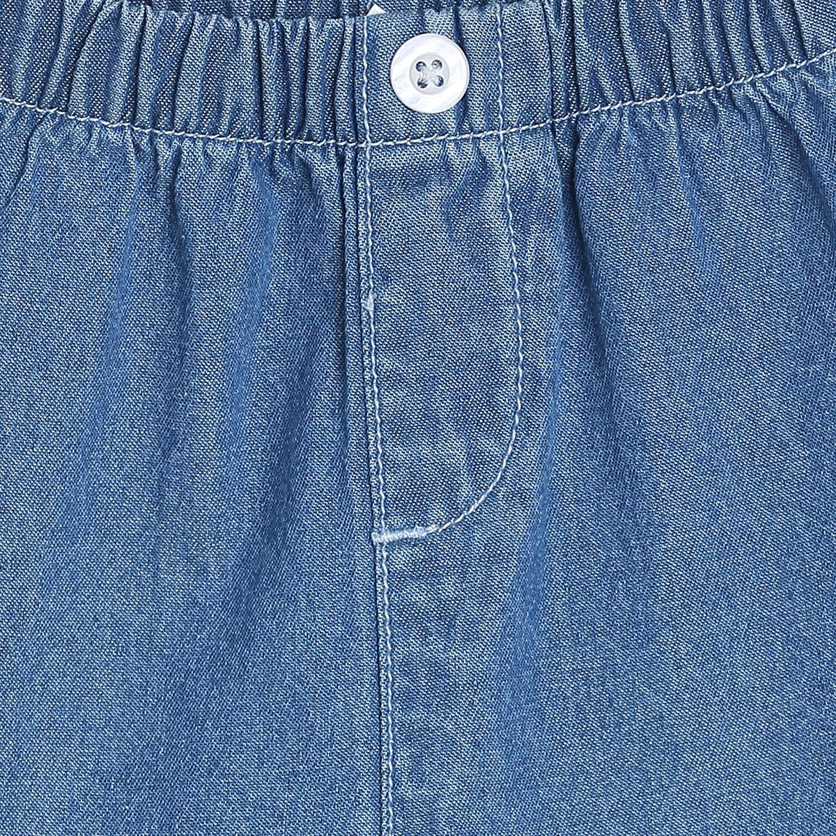 Girls Mid Blue Pack Of 1 Woven Pant