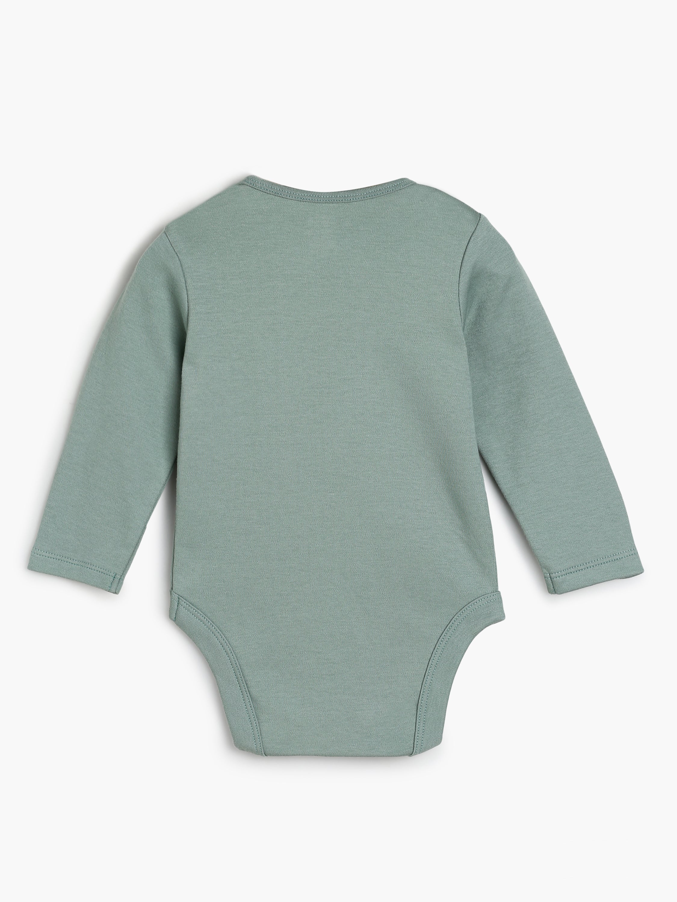 Baby Unisex Printed Full Sleeve Bodysuits Pack of three, Green, Brown and Off White