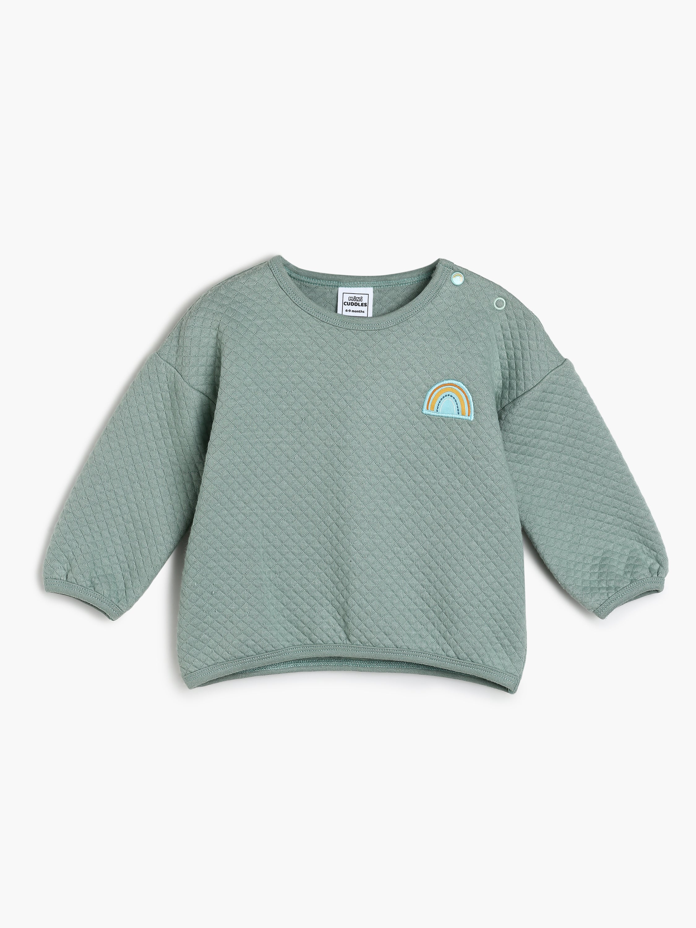 Boys Sage Green Quilted 2-Piece Clothing Set