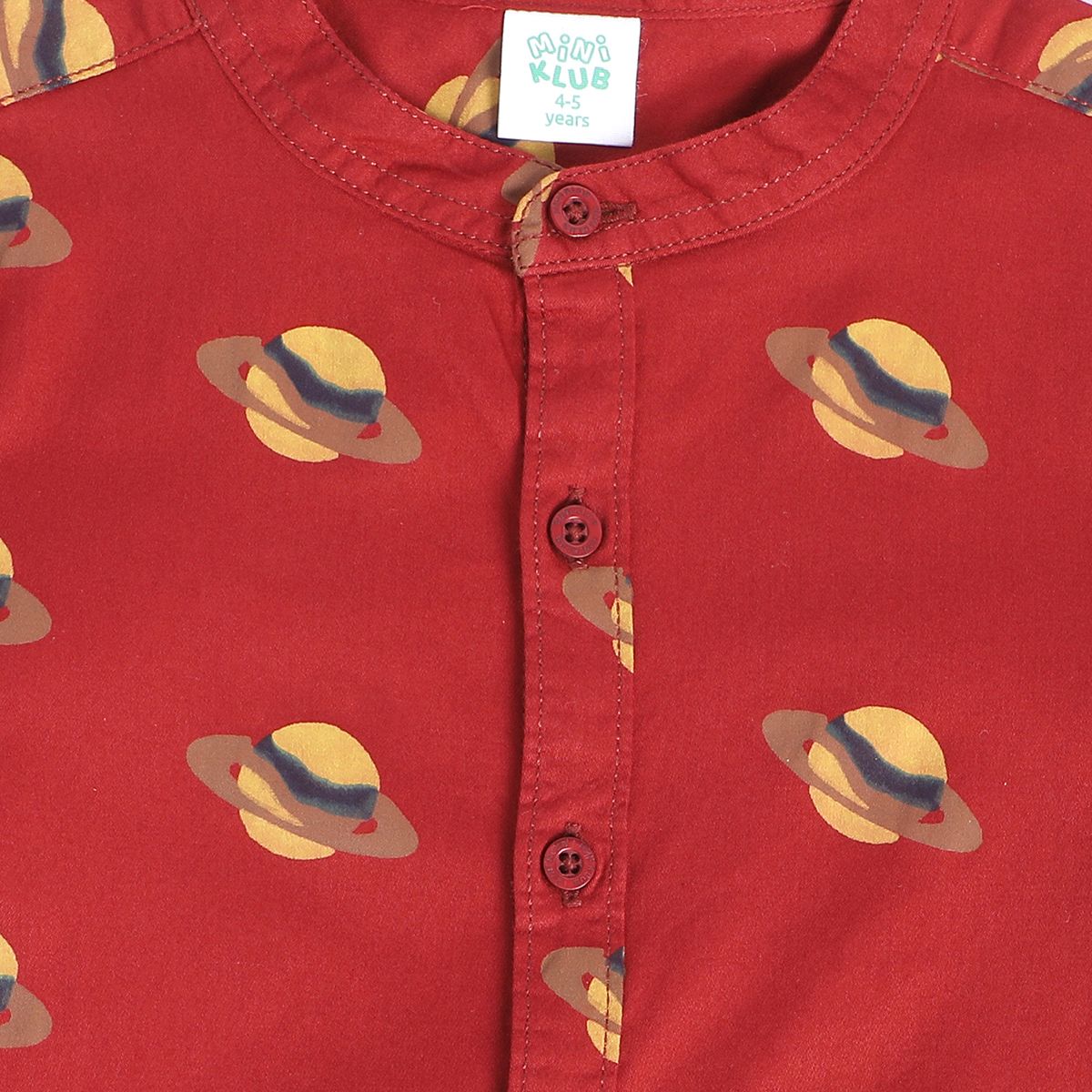 Boys Red Pack Of 1 Shirt