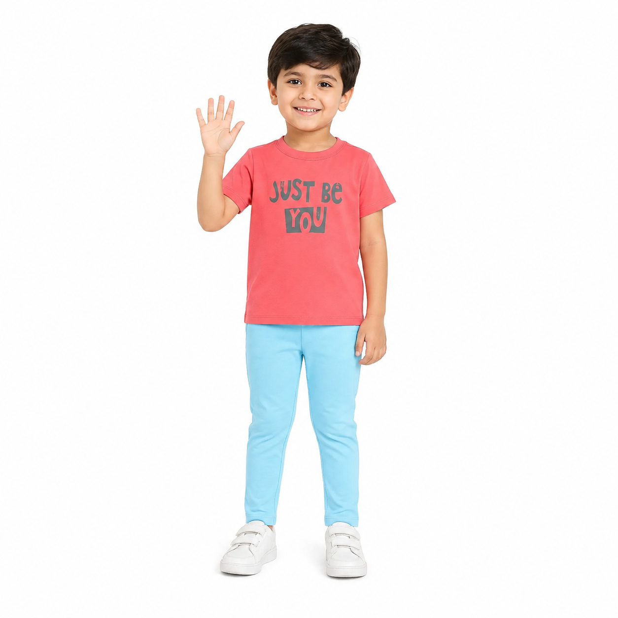 Boys Orange/Green T-Shirt And Bottom Set