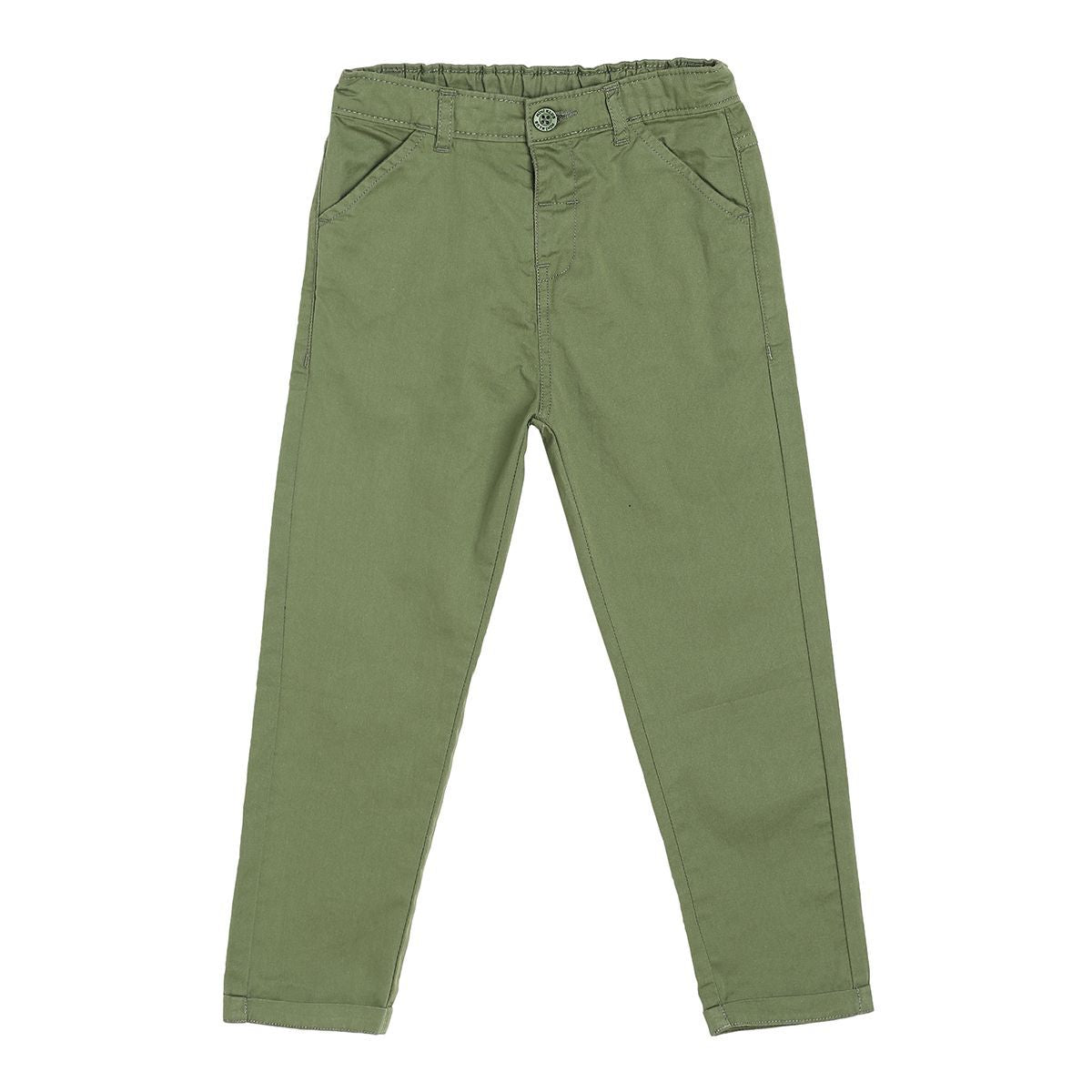 Boys Green Woven Pant
