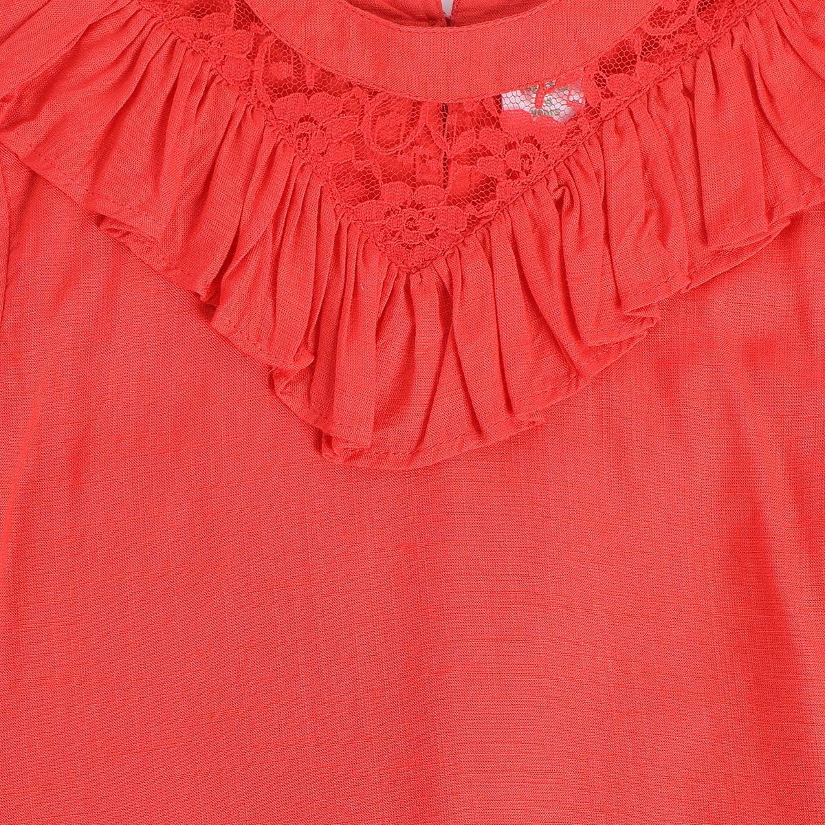 Girls Red Pack Of 1 Woven Top