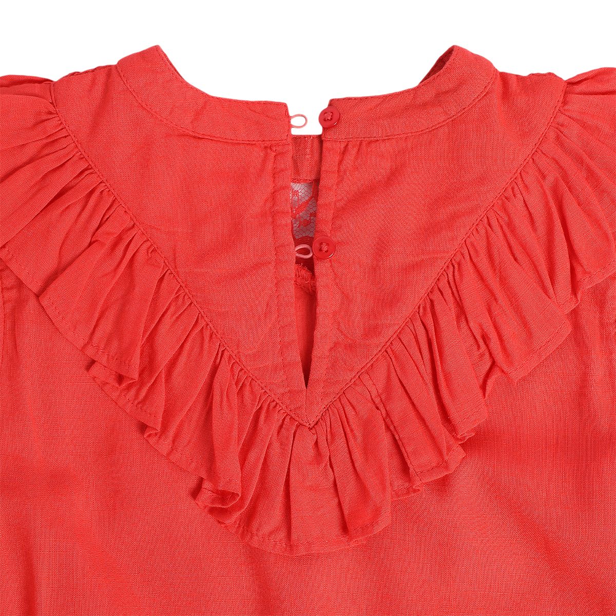 Girls Red Pack Of 1 Woven Top
