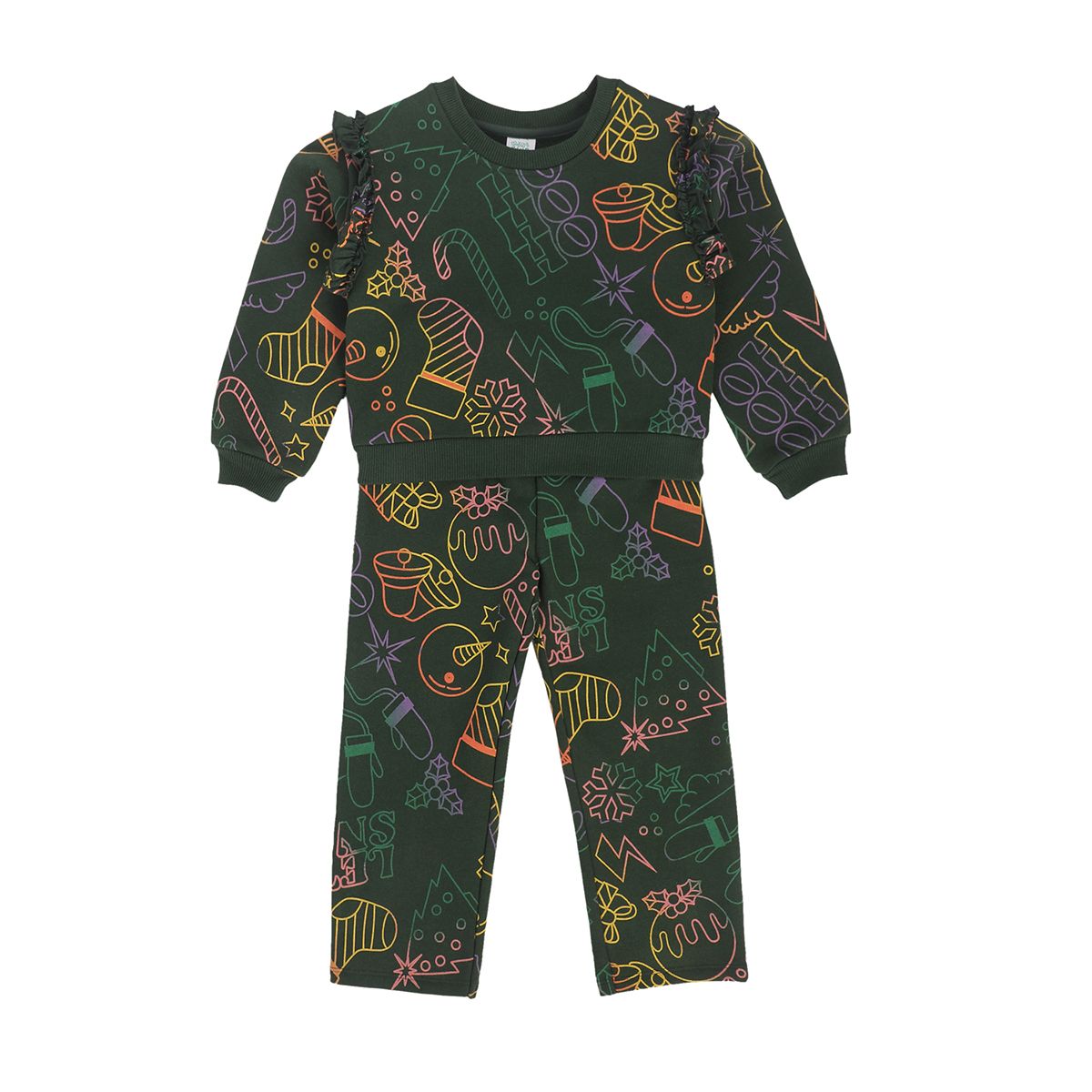 Girls Green Pack Of 2 Top And Bottom