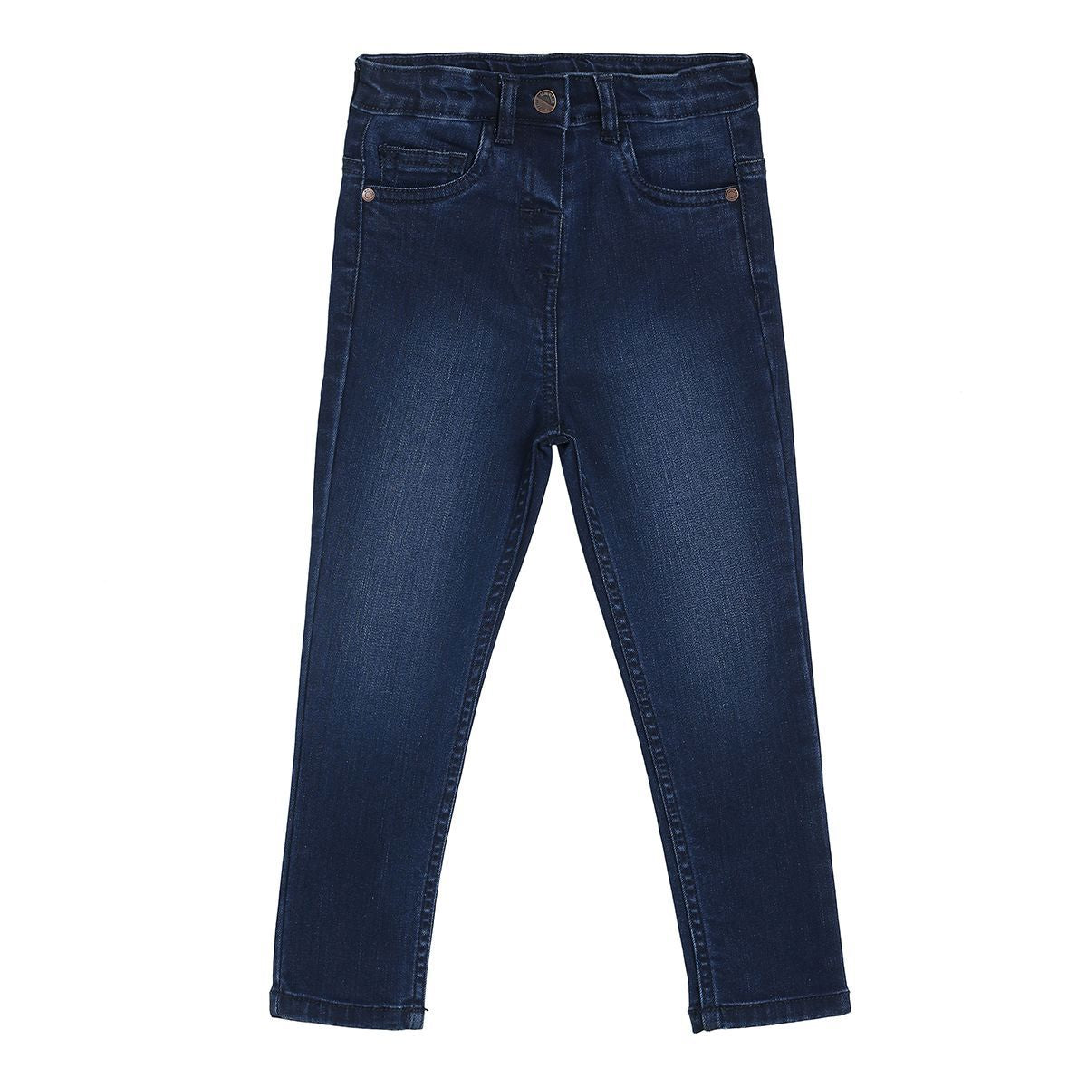 Girls Dark Blue Pack Of 1 Denim Pant