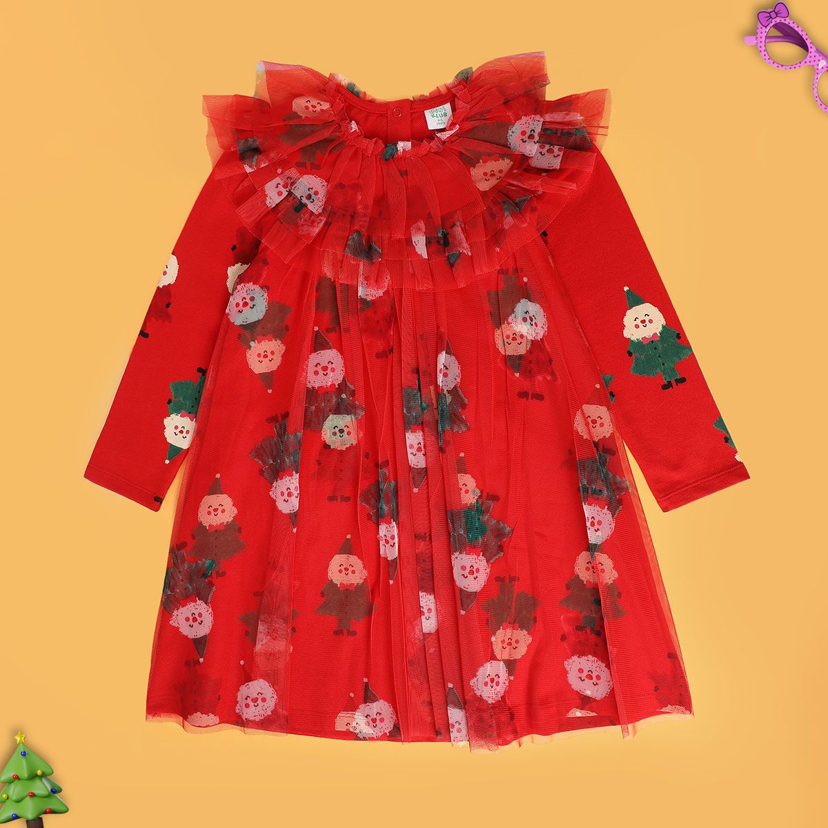 Girls Red Pack Of 1 Dress