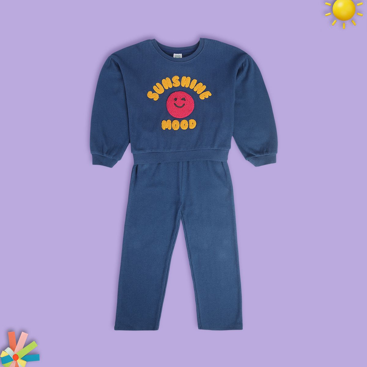 Girls Navy Pack Of 2 Top And Bottom