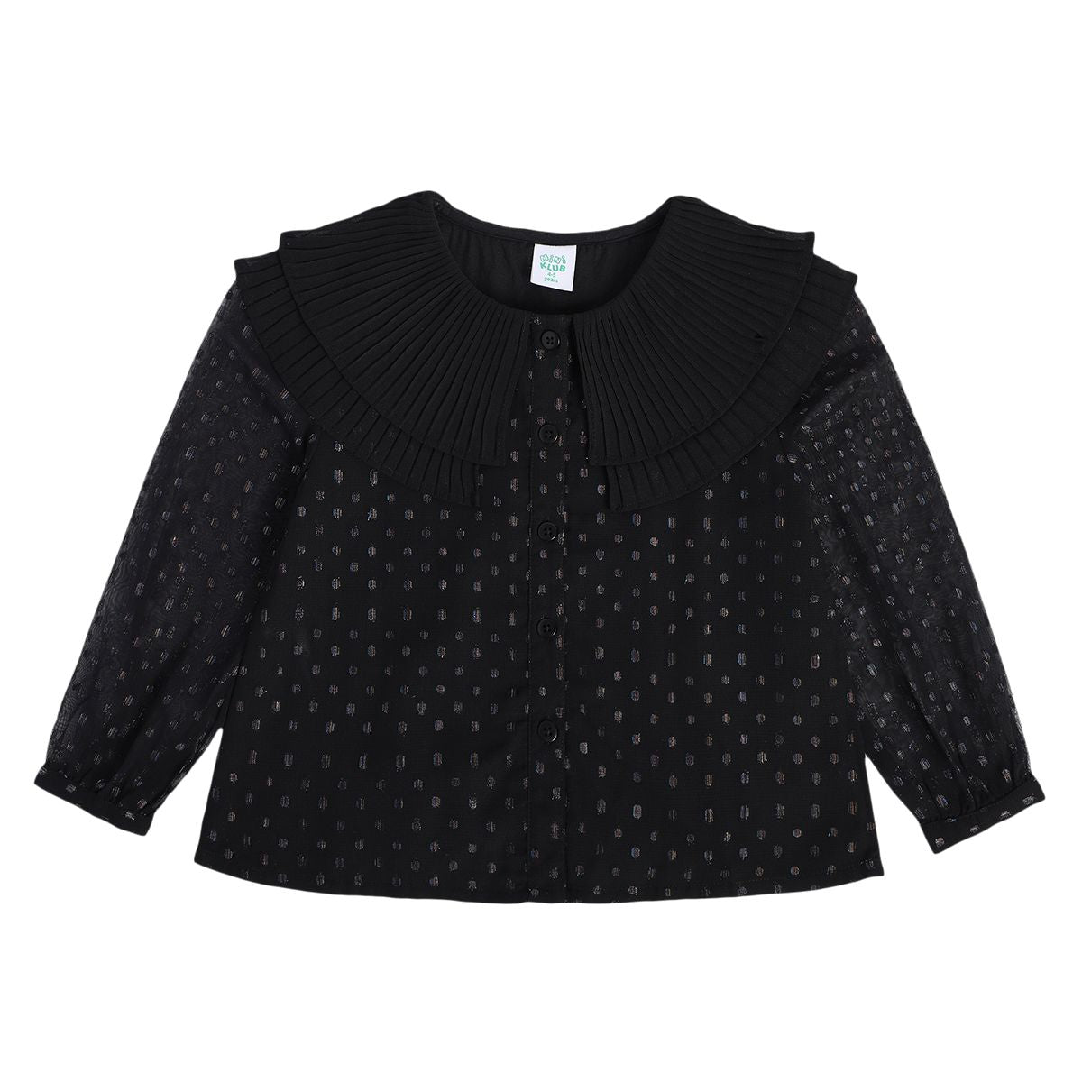 Girls Black Pack Of 1 Woven Top